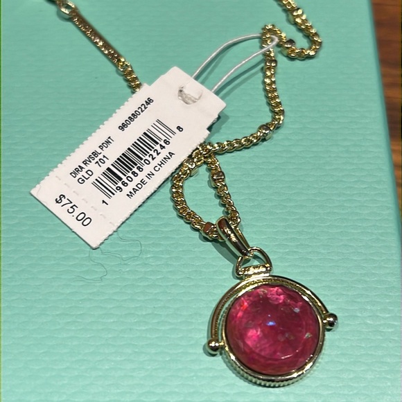 Sparkle!  Kendra Scott Iridescent Orchid Illusion Necklace - EUC - Picture 2 of 4